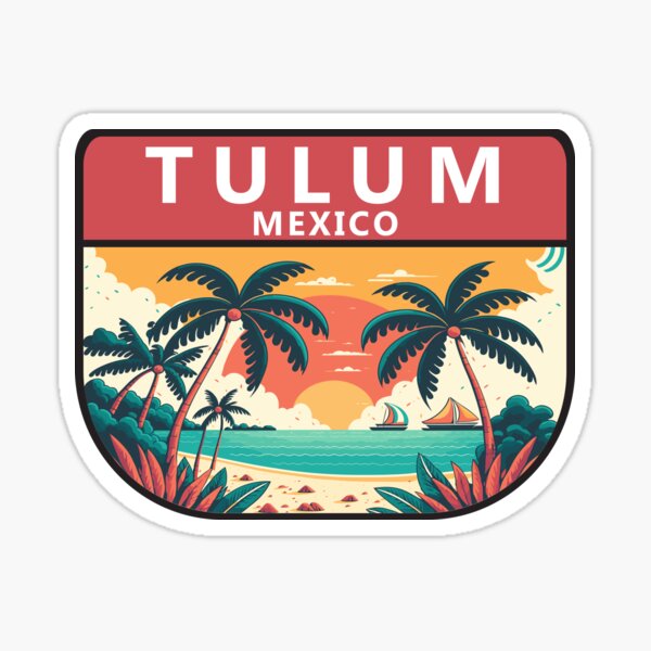 Item preview, Tulum Mexico Retro Emblem designed and sold by KrisSidDesigns.