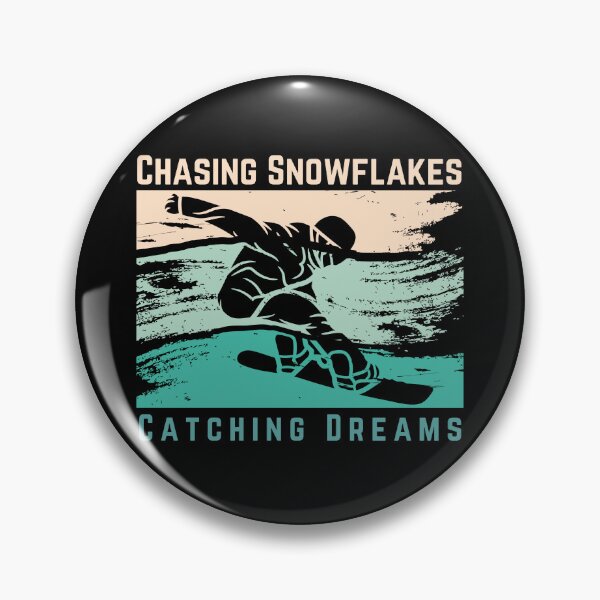 Item preview, Snowboarding CHASING SNOWFLAKES CATCHING DREAMS - Snowboarder quotes - Winter Sport Snowboarder Gift designed and sold by MWProject.