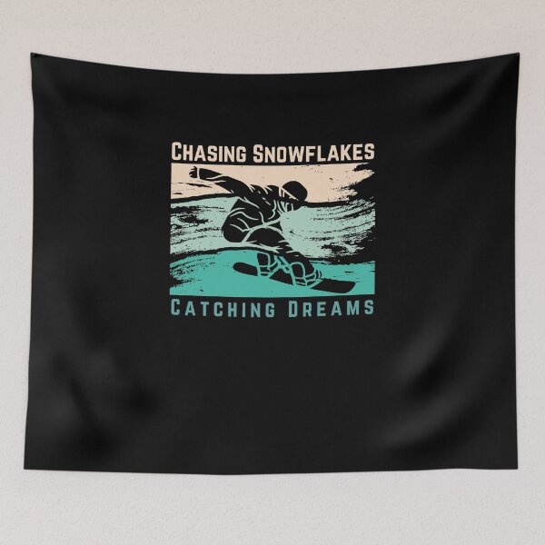 Item preview, Snowboarding CHASING SNOWFLAKES CATCHING DREAMS - Snowboarder quotes - Winter Sport Snowboarder Gift designed and sold by MWProject.
