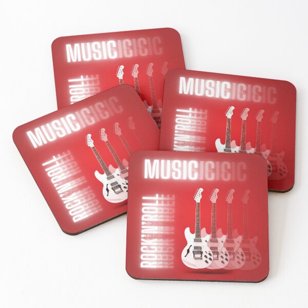 Item preview, Rock'n'roll music, white guitar graphics designed and sold by silent-violin.