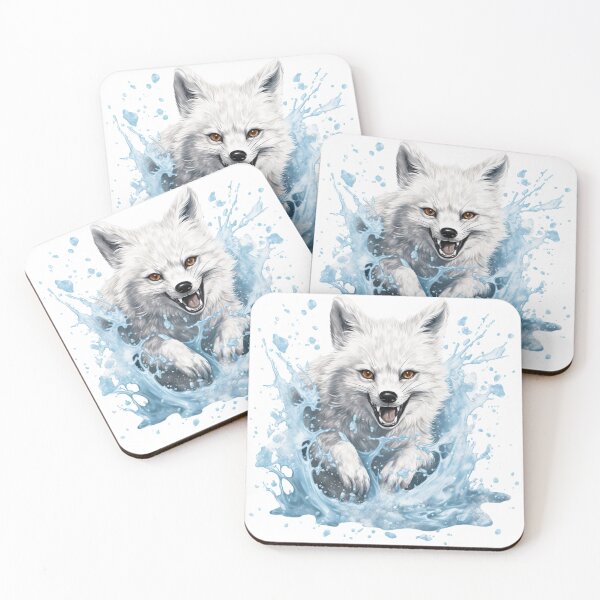 Item preview, Arctic Fox Angry | Sticker designed and sold by NicolasGlowArt.