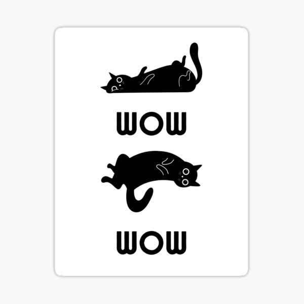 Item preview, WOW |  Black Cat Illustration - Minimalist Design designed and sold by RM-Journey.