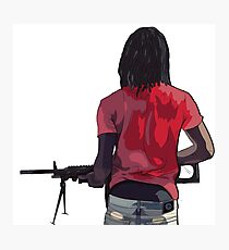 Chief Keef Holding Gun Photographic Print