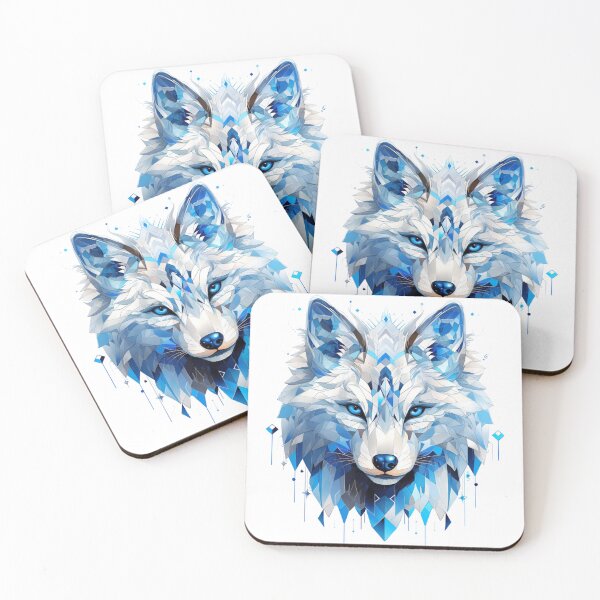 Artikelvorschau, Polarfuchs-Kopf-Design entworfen und verkauft von NicolasGlowArt.