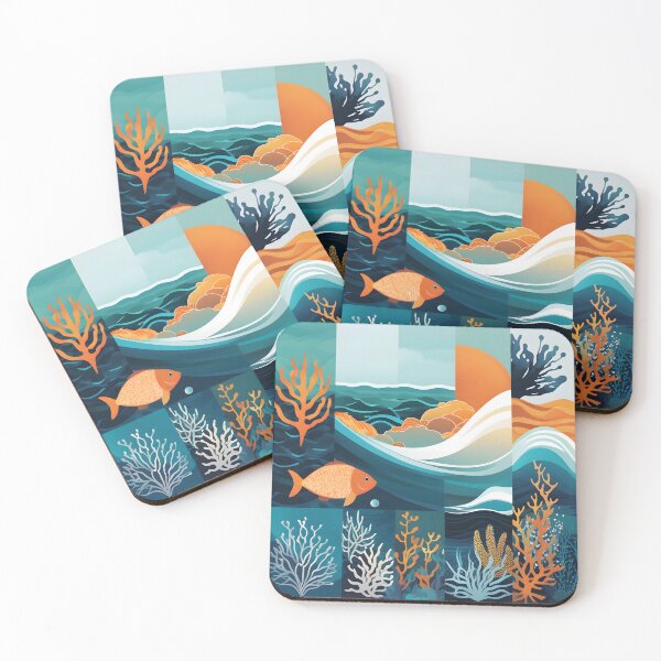 Item preview, Oceanic Reverie: Abstract Reflections of Marine Life designed and sold by Chroma Artis.