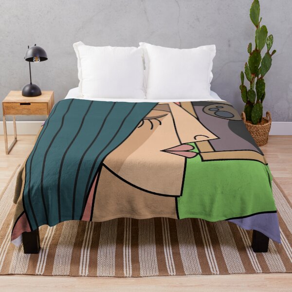 Item preview, Pop art blue hair, colourful art, cubist inspired designed and sold by raymishop.