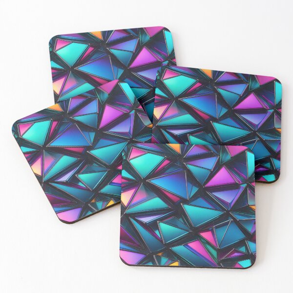Item preview, Abstract Geometric Purple Blue Glass Pattern designed and sold by TheArtOfPat.