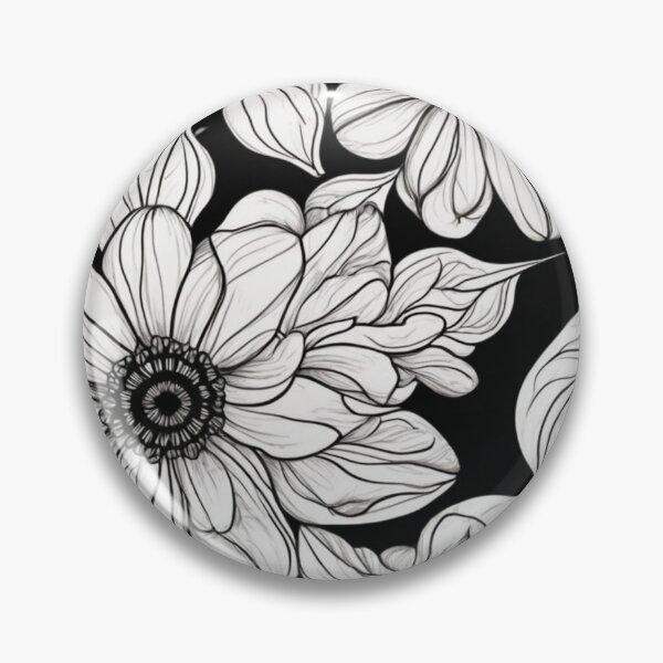 Item preview, Monochrome Floral Medley designed and sold by nightspeed.