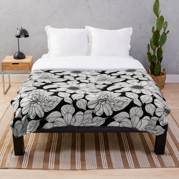Item preview, Monochrome Floral Medley designed and sold by nightspeed.