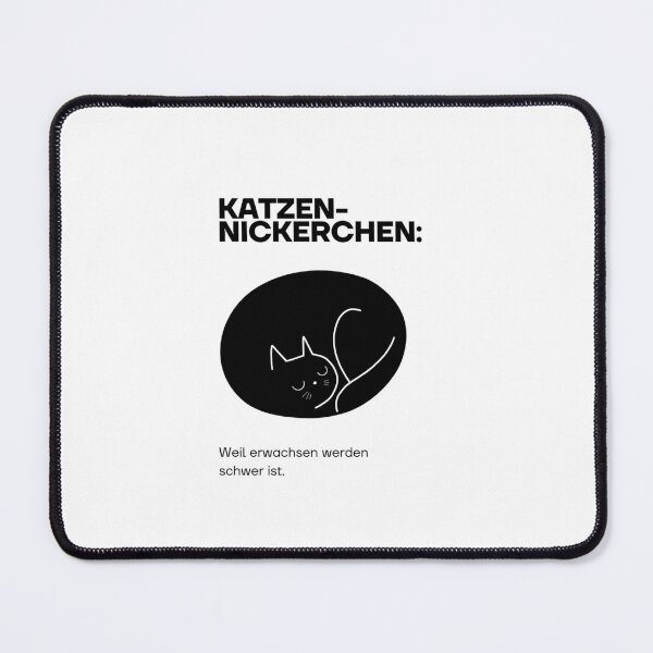 Item preview, Katzen-Nickerchen: Weil erwachsen werden schwer ist | Black Cat Illustration - Humor Design designed and sold by RM-Journey.