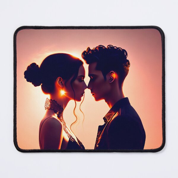 Item preview, Young couple against light Digital Art designed and sold by DrewShops.