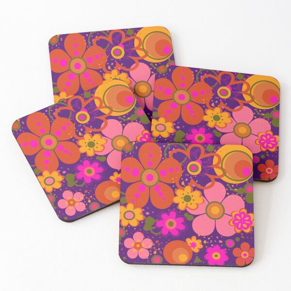 Item preview, Orange and hot pink, flower power designed and sold by Lauren Vice.