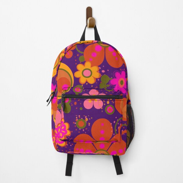 Item preview, Orange and hot pink, flower power designed and sold by Lauren Vice.