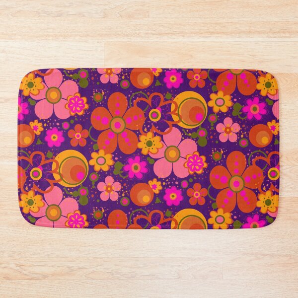 Item preview, Orange and hot pink, flower power designed and sold by Lauren Vice.