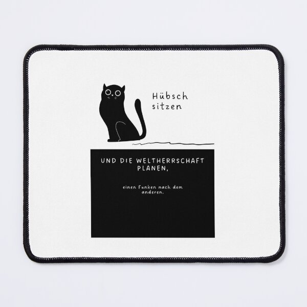 Item preview, Hübsch sitzen und die Weltherrschaft planen, einen Funken nach dem anderen - Black Cat Ambition Design designed and sold by RM-Journey.