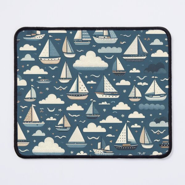 Item preview, Tiny Boats & Cloudy Skies Fabric Serenity designed and sold by Rui Fernandes.