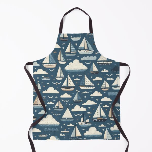 Item preview, Tiny Boats & Cloudy Skies Fabric Serenity designed and sold by Rui Fernandes.