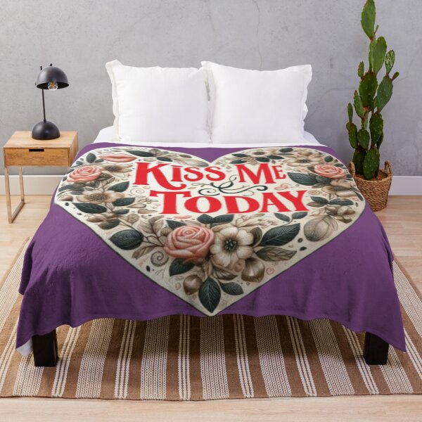 Item preview, Valentine's Day Kiss me today heart in flowers  designed and sold by JaroDesign2023.