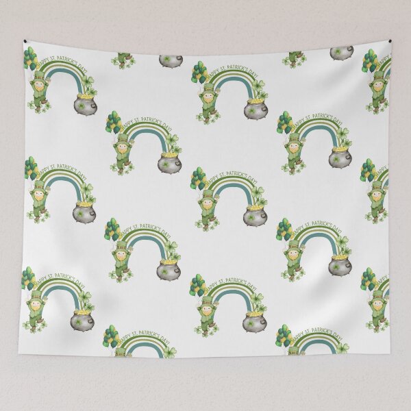 Item preview, Happy Saint Patrick's Day Lucky Green Leprechaun Rainbow  designed and sold by IntoClearWater.