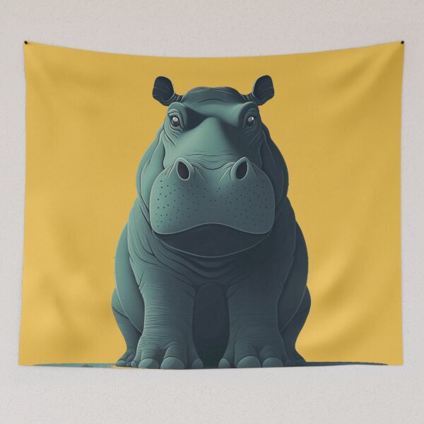 Item preview, Hippopotamus Art designed and sold by Obsidian Ink by Wilshire.