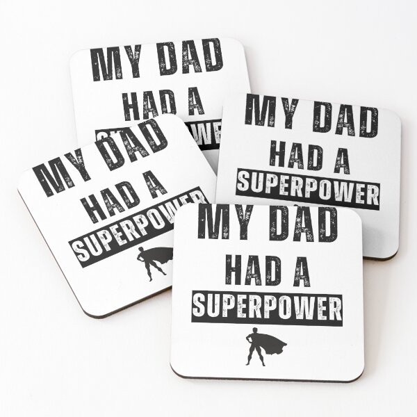 Item preview, "My Dad Had a Superpower" Funny Tee | White design designed and sold by AI-volution.