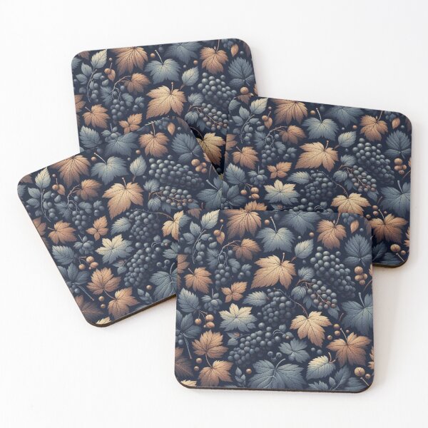 Item preview, Autumn Leaves & Tiny Grapes Fabric Elegance designed and sold by Rui Fernandes.