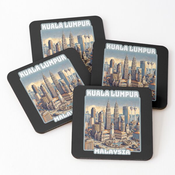Item preview, Kuala Lumpur Malaysia skyline Vintage Travel art designed and sold by Unitepeople.