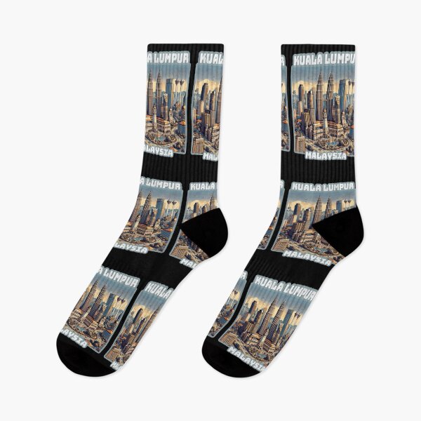 Item preview, Kuala Lumpur Malaysia skyline Vintage Travel art designed and sold by Unitepeople.