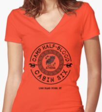 Cabin Six - Athena - Percy Jackson - Camp Half-Blood - Women's Fitted V-Neck T-Shirt
