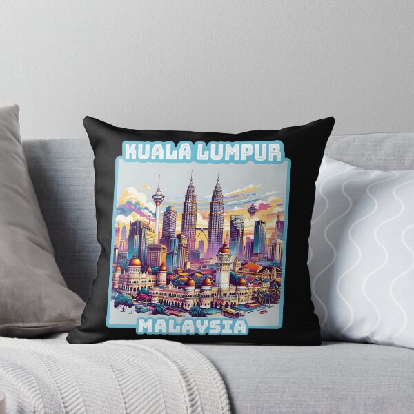 Item preview, Kuala Lumpur Malaysia skyline Vintage Travel art designed and sold by Unitepeople.