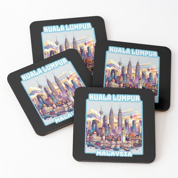 Item preview, Kuala Lumpur Malaysia skyline Vintage Travel art designed and sold by Unitepeople.
