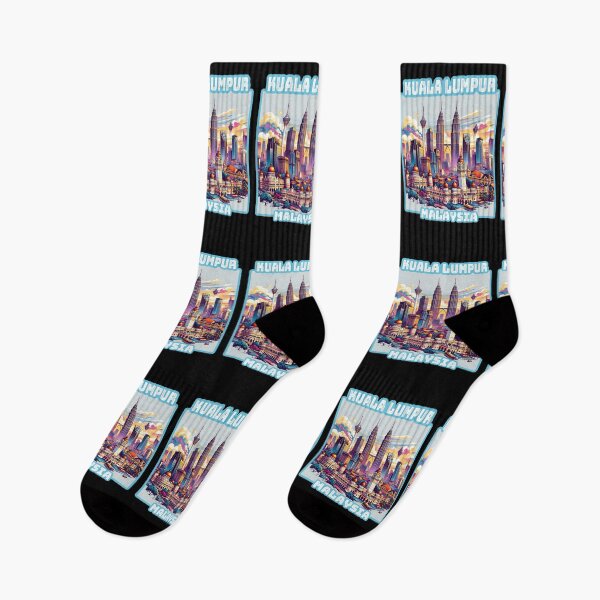 Item preview, Kuala Lumpur Malaysia skyline Vintage Travel art designed and sold by Unitepeople.