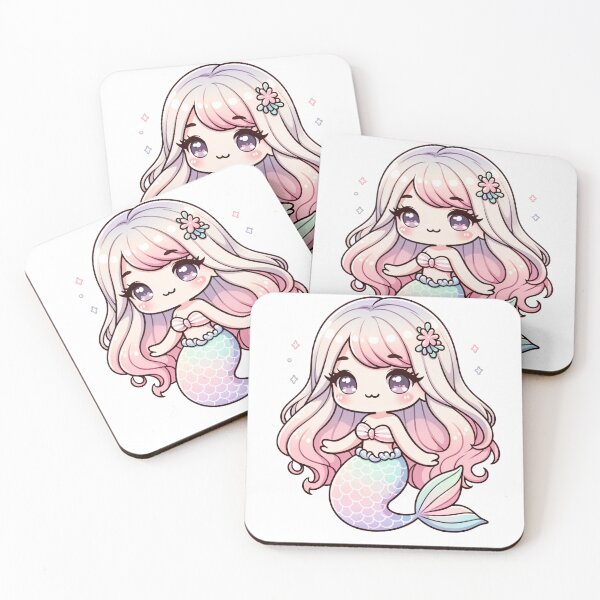 Item preview, Cute Kawaii Little Mermaid designed and sold by RhythmK.