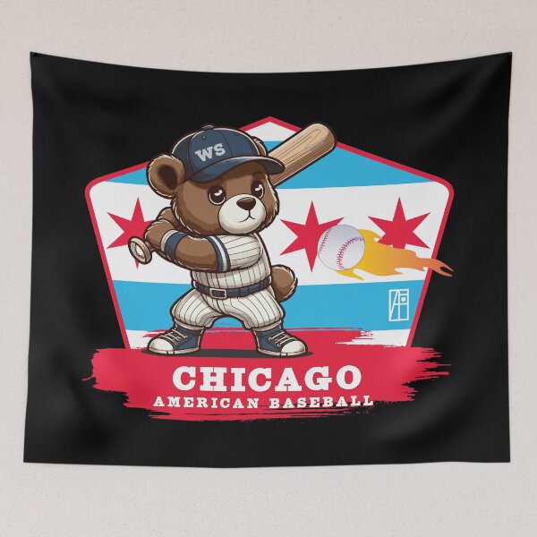 Item preview, USA - American BASEBALL - Chicago - Baseball mascot - Chicago baseball designed and sold by ArtProjectShop.