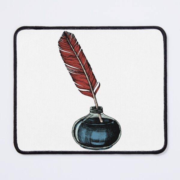 Item preview, Vintage Elegance: Feather Pen and Inkwell Illustration designed and sold by OpsDesing.