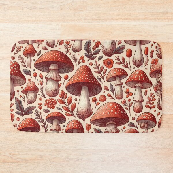 Item preview, Tiny Mushrooms & Petite Blooms Fabric Whimsy designed and sold by Rui Fernandes.