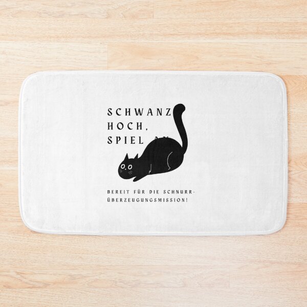 Artikelvorschau, Schwanz hoch, Spiel an. Bereit für die Schnurr-Überzeugungsmission! | Black Cat Mission Design - Humor Design entworfen und verkauft von RM-Journey.