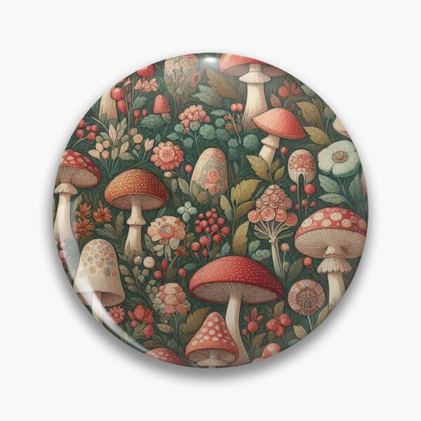 Item preview, Tiny Mushrooms & Petite Blooms Fabric Whimsy designed and sold by Rui Fernandes.