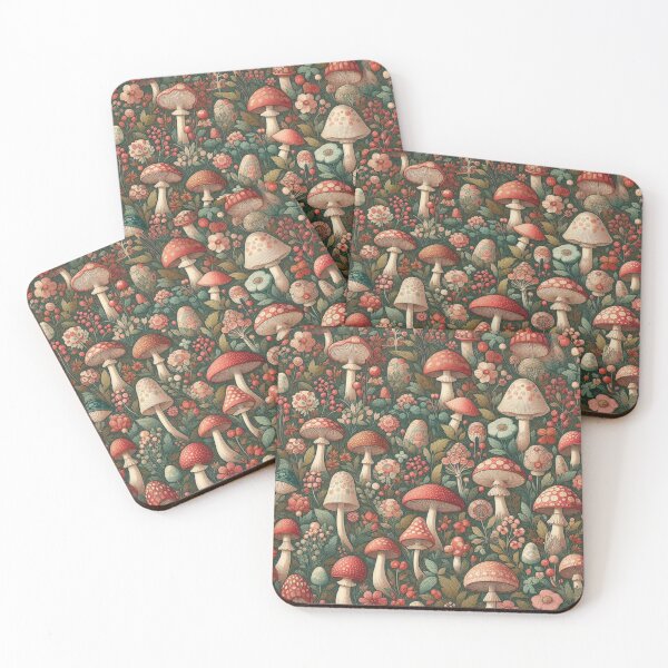 Item preview, Tiny Mushrooms & Petite Blooms Fabric Whimsy designed and sold by Rui Fernandes.