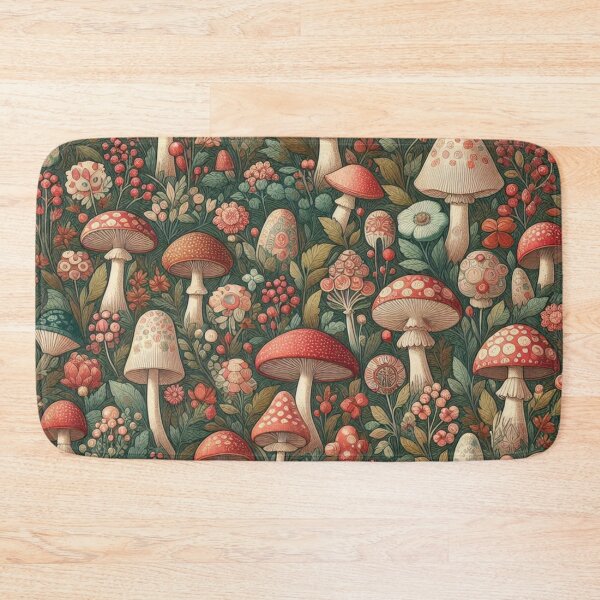 Item preview, Tiny Mushrooms & Petite Blooms Fabric Whimsy designed and sold by Rui Fernandes.