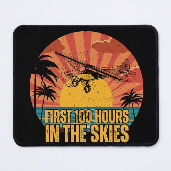 Item preview, First 100 hours in the skies - Pilot Milestone designed and sold by RetroPrintsUS.