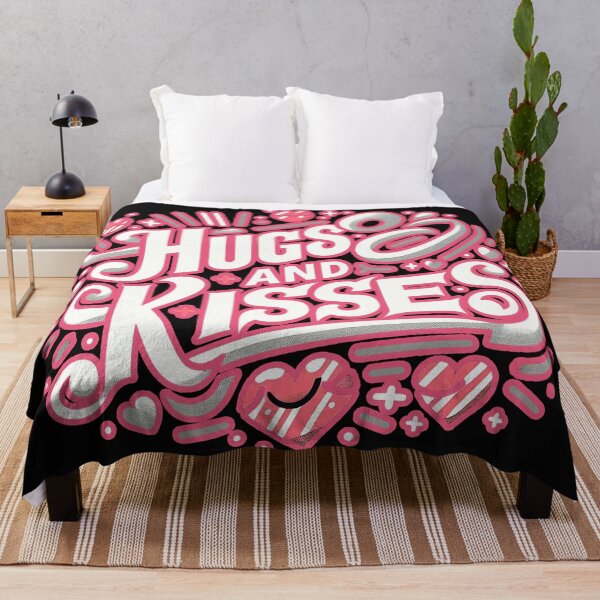 Item preview, Hugs and Kisses Typography - Cute Valentine’s Day Pink and cuteLetter Design designed and sold by diegomenjivar92.