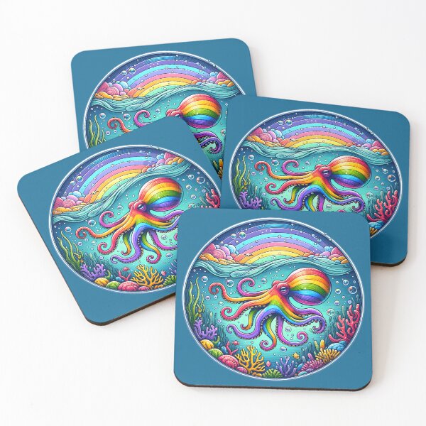 Item preview, Rainbow Octopus designed and sold by FrostyFrisby.
