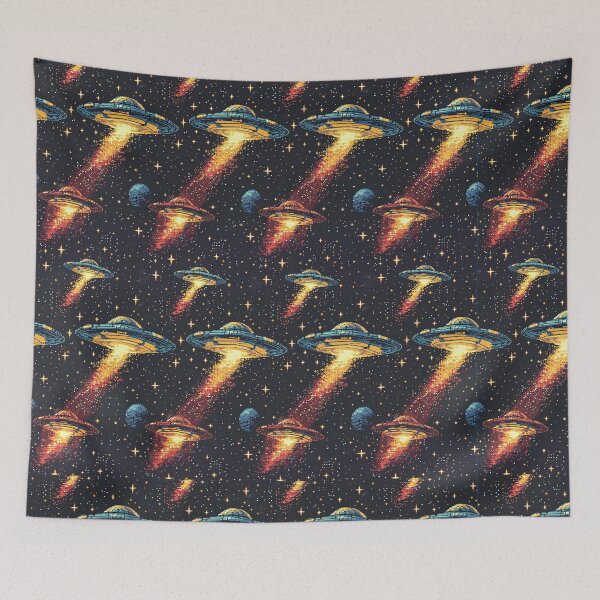 Item preview, Retro UFOs designed and sold by TheOosh.