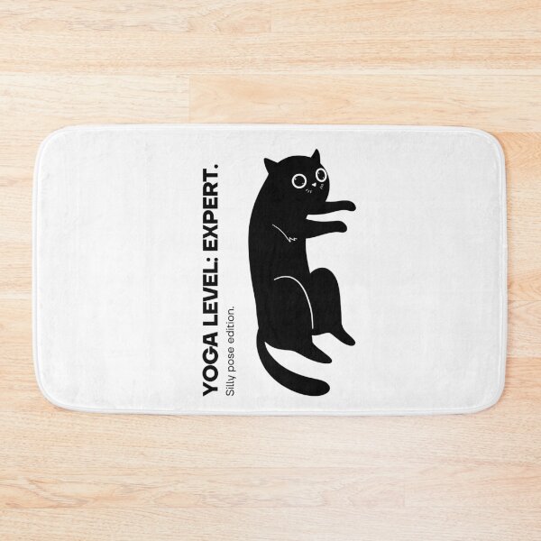 Item preview, Expert Yoga Level - Silly Pose Black Cat Design designed and sold by RM-Journey.