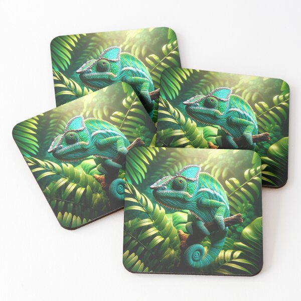 Item preview, Chameleon Iguana in a Tropical Jungle Forest designed and sold by HippieFarms11.