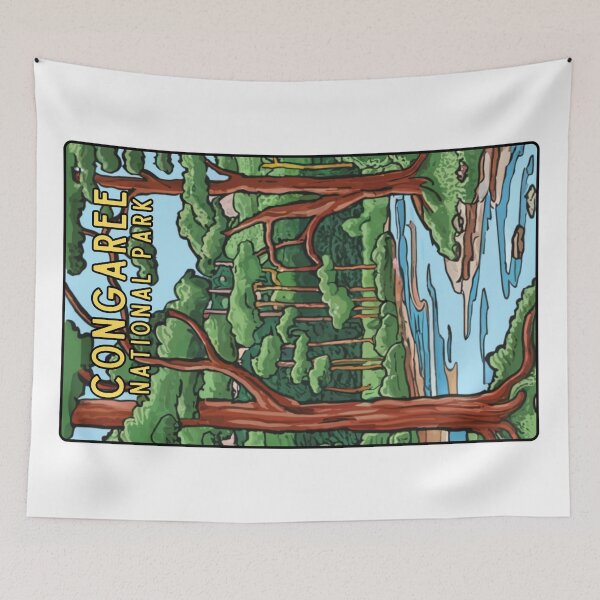 Item preview, Congaree National Park Illustration designed and sold by WatercolorWilds.