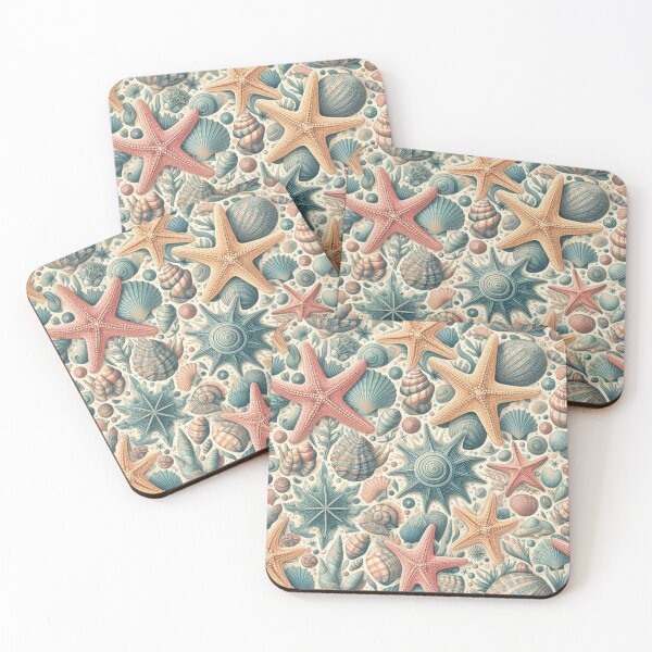 Item preview, Tiny Seastars & Petite Shells Fabric Seaside Bliss designed and sold by Rui Fernandes.