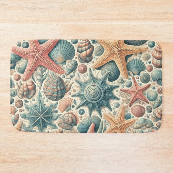 Item preview, Tiny Seastars & Petite Shells Fabric Seaside Bliss designed and sold by Rui Fernandes.