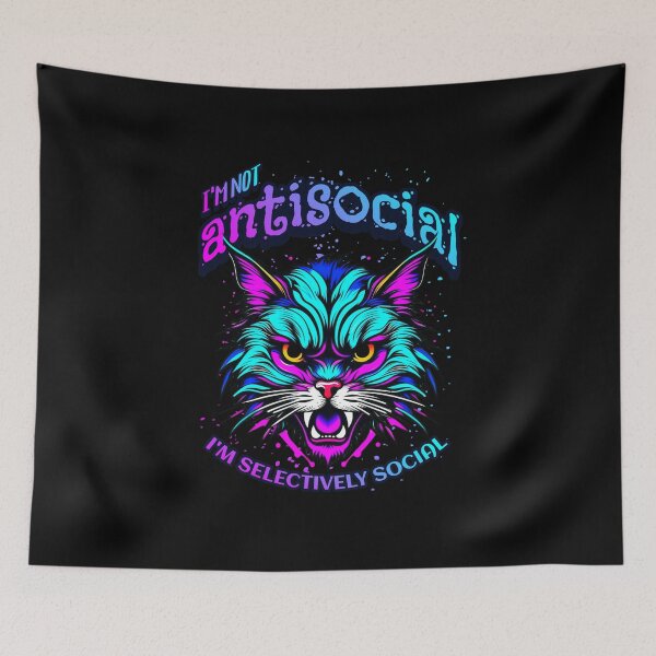 Item preview, I'm Not Antisocial, I'm Selectively Social designed and sold by SeledineArt.